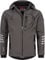 Arctic Seven Herren Softshell Jacke Funktionsjacke Outdoor Regenjacke Atmungsaktiv Fleece Innenfutter AS301 [AS-301-Grau-Schwarz-Gr.4XL]