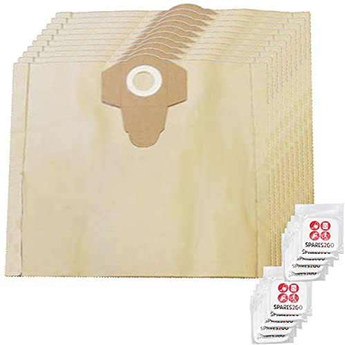 Spares2go 30 l starke Staubsaugerbeutel kompatibel mit Aldi Ferrex TVC1401.1 Staubsauger (10 Stück + Lufterfrischer)