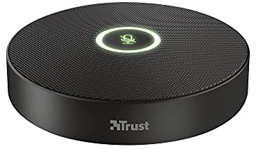 Trust IRIS Externes Mikrofon für Iris 4K Videokonferenz Kamera, Unterstützung für bis zu 8 Personen, 10 m Kabel - Schwarz