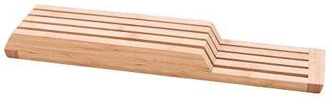 Schublade Messerblock ohne Messer aus Bambus Holz, Ausziehbar, für Koch, Steak, Brot oder Japanisches Messer und Besteck, Küchen Zubehör, 43x9.5x4cm