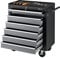 pro.tec Carrello da Officina Portautensili a 7 Cassetti con Serratura Centrale, Cassettiera Portatile per Attrezzi