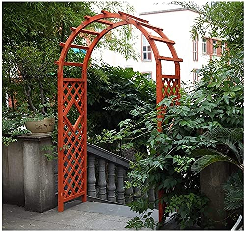ksamwjf Gartenbögen aus Holz für Kletterpflanzen Rosen Reben, Stützstruktur Gartendekoration für Rosen Kletterpflanzen, 2 Größen