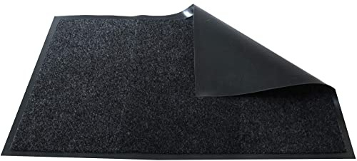 HOMELINE Schmutzfangmatte Fußmatte 120 x 80 cm schwarz gummierte Rückseite