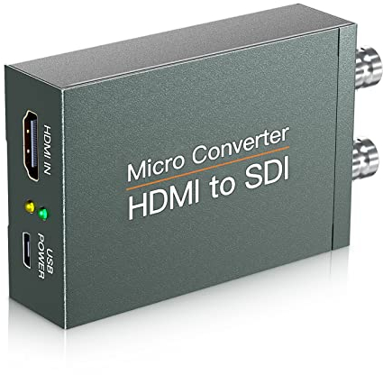 SEMZHENG HDMI auf SDI Konverter, HDMI zu Tow SDI Konverter, HDMI In 2 Ports SDI Out Konverter, Audio Embedder Unterstützt HDMI 1.3 1080P, 3G/HD-SDI Automatische Formaterkennung (HDMI Typ A)
