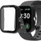 Onetuo Schutzhülle für ID206 Smartwatch, Hard PC hülle mit Glas Displayschutz kompatibel mit LATEC ID206 /YONMIG ID206 /CUBOT 206 Smartwatch (Schwarz)