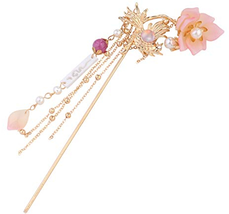 LALAFINA Schmuck Für Haarstäbchen Chinesische Haarstangen Quastenhaarstifte Chinesische Haarstifte Chinesische Haarst?bchen Perlenblume Traditionelle Koreanische Haarschmuck