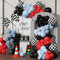 Race Car Balloons Arch Garland Kit 148PCS Red Blue Black Checker Flag Foil Balloon Racing Car ThemeTwo Fast 2nd Birthday Party Supplies for Boys