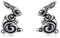 Hasenohrringe Keltische Ohrringe für Herren Frauen Irischer Schmuck 925 Sterling Silber Osterhasen Ohrstecker Geschenk für Mädchen