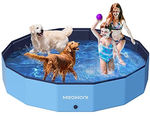 Meowant Piscina per Cani, Piscina per Bambini Pieghevole PP Piscinetta per Cani Grandi Bagno per Cani Antiscivolo Resistente, Vasca da Bagno per Animali Domestici 2XL(180×30cm)
