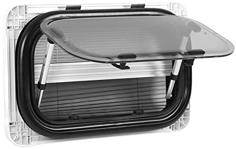 Dioche Fenêtre Coulissante pour Camping-car, Fenêtre de Camping-car avec Pare-soleil 500 Mm*300 Mm Protection Anti-insectes pour Camping-cars, Remorques, Camionnettes