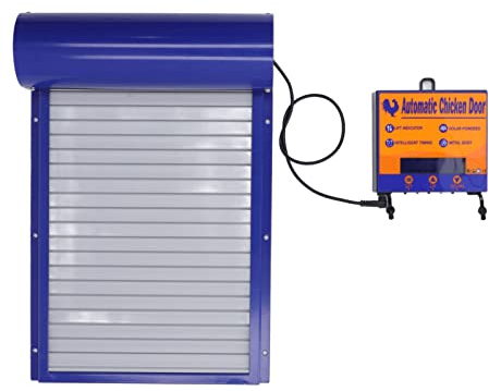 Automatische Hühnerklappe Batterie Automatischer Hühnerstall Türöffner mit Zeitschaltuhr, HD LED Display, Timer, Manuell, Hühnertür Automatisch Voll Aluminiumtür, 28,5x20,5cm