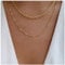 Dervivea Boho Layered Rope Chain Necklace Gold Twist Chain Necklace Thin Braided Twist Choker Necklace Double Layer Gold Necklace Chain Jewelry for Women and Girls