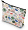 TSOTMO Sitcom Make-up-Tasche mit goldenem TV-Motiv, lustige goldene Tasche für Freunde, Familie, BFF, Beige, Bleib golden