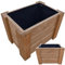 YOURSGARTEN Pflanzkasten Pflanzkübel aus Holz Blumenkasten Blumenkübel Blumentopf (Tik, XXL) - 80cm