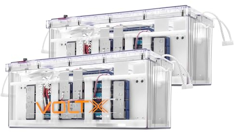 VoltX LiFePO4 200Ah 12V [2 Pack] Lithium Batterie, Lithium Akku mit Heizfunktion 200A BMS, 4000+ Ladezyklen, perfekt als Stromquelle für Wohnmobile, Boot, Camping