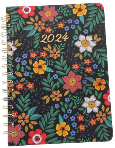 STOBOK Teacher Planner 2024: Floral Spiral Bound Notebook for Lesson Planning Organizati