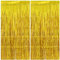 PatiCool Lametta Vorhang Gold - Verdickte, 1x2.5 m, 2 STK - Luftschlangen Silber, Glitzervorhang Lametta für Geburtstagsdeko, Party Deko, Goldene Hochzeit Deko, Hollywood, Weihnachten Deko