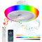 VOMI Ventilatore da Soffitto con Luce RGB Plafoniera con Ventilatore e Telecomando APP LED Dimmerabile Lampadario Ventilatore da Soffitto con Bluetooth Altoparlante 6 Velocità Ventilatori