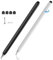 Stylus Pen for Touchscreen, Magnetic Body & Rotate Design for Hidden Disc Tip, 2-in-1 Stylus for Apple iPhone iPad Pro/Android Tablets/Chromebook, Compatible with All Touch Screens (Black/White)