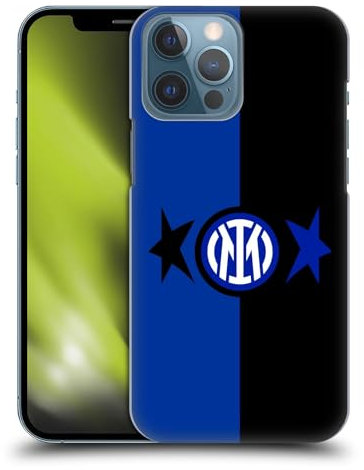 Head Case Designs Officially Licensed Inter Milan Black & Blue IM 2Stars Hard Back Case Compatible With Apple iPhone 13 Pro Max