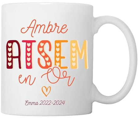 Ma Fabrique Perso - Mug - ATSEM en Or - Personnalisable