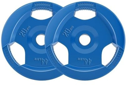 Barbell 2-Inch Olympic Grip Plate, Set of 2 Plates, Grip Weight Plates, Olympic Plate Sets, Olympic Plate Weights 10kg, 20kg, 25kg(20kg*2)