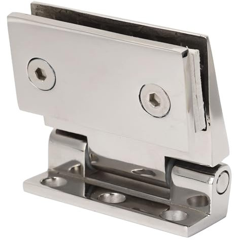 Cerniere per porte doccia in vetro, cerniera singola smussata acciaio inossidabile 304 eccellente stabilità della durezza, cerniere per porte in acciaio inossidabile per