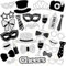 30 Stück Foto Requisiten,Fotobox Accessoires,Party Foto Booth Requisiten Dekoration für Hochzeit,Halloween,Weihnachten,Tischdeko Geburtstag,Karneval, Silvester Deko,Party Dekoration Zubehör,Party Deko