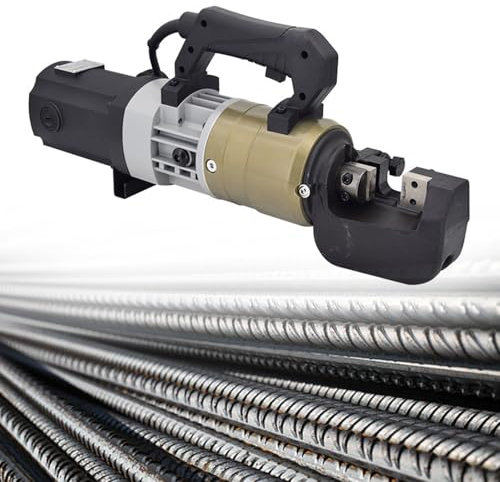 Taglierina elettrica per barre d'armatura, troncatrice idraulica portatile per barre d'armatura da 1800 W, taglia barre d'armatura da 3/20 pollici (5 mm) a 5/8 pollici (25 mm) in 3 secondi