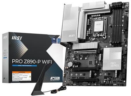 MSI PRO Z890-P WiFi ProSeries - Placa base (compatible con procesadores Intel Core Ultra Series 2, LGA 1851, DDR5, PCIe 5.0, M.2, SATA, LAN de 5 Gbps, USB tipo C, Wi-Fi 7, Bluetooth 5.4, Thunderbolt