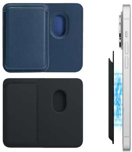 NHPY 2 Stück Mag-Safe Wallet, Appl e Wallet mag-Safe, Mag-Safe Cardholder, Kompatibel mit iPhone 16 15 14 13 12 Pro/Pro Max/Plus/Mini