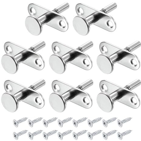QUARKZMAN Chiavistelli a Spillo, 6,5x45mm/0,26x1,77 Chiusura a Stantuffo Bullone a Molla in Acciaio per Mobili Armadio Letto Porta, 8pz