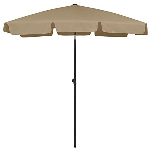 ShGaxin Strandschirm, Sonnwnschirm, Sonnenschirm, Parasol, Ampelschirm, Taupe 180x120 cm