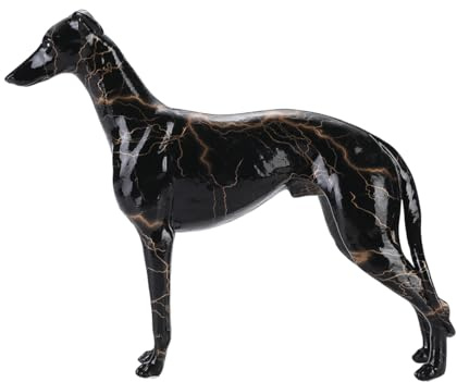 FLYuechun Ranan 25 cm Malerei Kunst Graffiti Windhund Familie Hund Whibbit Hund Kreative Harz Handwerk Heimdekoration Weinschrank Büro Geschenk (BL)
