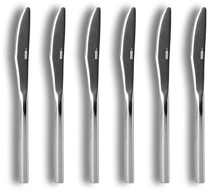 OGO Living 5014172 - Juego de 6 cuchillos de postre (acero inoxidable, 20 cm)