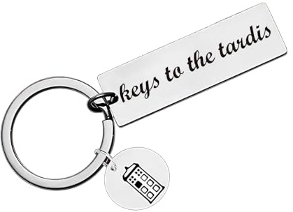 Leseogye Doctor Who Schlüsselanhänger Dr. Who, Geschenke für Fans, 7,5 cm, Edelstahl, Doctor Who Merchandise, silber, One size