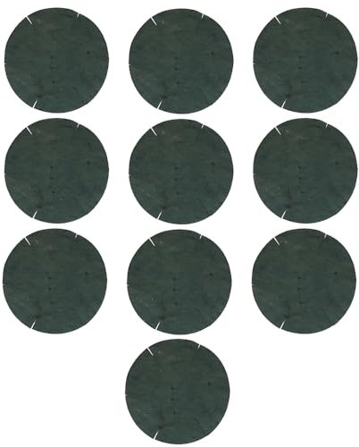 Green Natural Jute Hanging Basket Liners 10 Pack 12 Inch Ideal for Garden Platers Flower Pots Wall Baskets and Outdoor Gardening by Zinnia