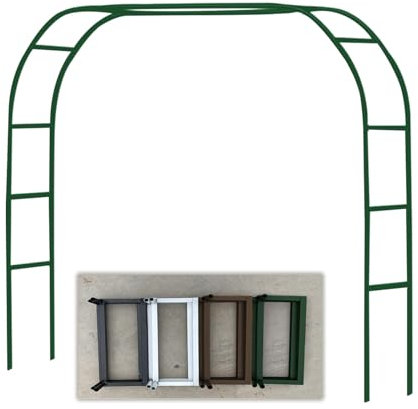 Generisch Rosenbögen Metall Torbogen Garten,Gartenbogen für Kletterpflanzen,Outdoor Rankhilfe Rankgitter Rankbogen Hochzeitsbogen mit Sockel Breit 1.4m,1.8m,2.4m,3.0m,3.5m(Grün,L350xW40xH220cm)