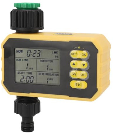 Solar Angetriebener Sprinkler -Timer mit Regensensor, Einstraßen Ventil Automatischer Wasserverträge für Garten, Balkon, Terrasse, Tropfbewässerungssysteme