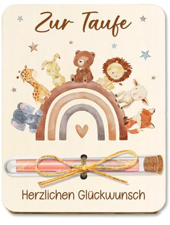 Taufgeschenke für Mädchen Jungen, Geldgeschenk Verpackung für Taufe | Taufkarte Holz mit Reagenzgläser, Taufe Geschenk, Geldgeschenk Taufe, Taufgeschenke von großeltern, Karte Taufe Mädchen Junge