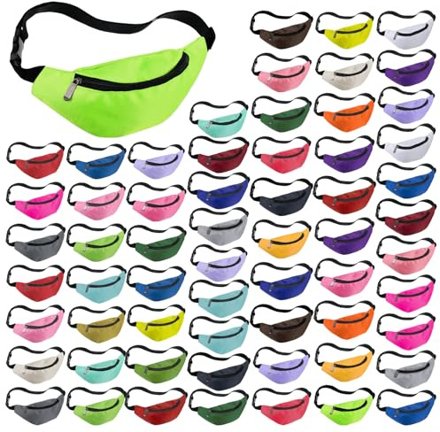 Saintrygo Neon Bauchtaschen, verstellbare Taille, verschiedene Farben, Oxford-Stoff, Hüfttasche mit Reißverschluss, für Damen, Herren, Workout, Reisen, Laufen, Outdoor, Rave, 80er