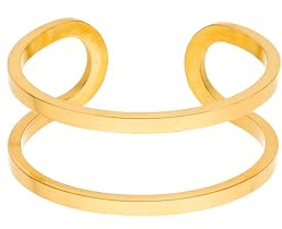 Purelei Basic Ring – filigraner, doppelreihiger Ring aus Edelstahl 14K vergoldet, 18K rosévergoldet oder silber (Größe 56–60) – Verstellbar und wasserfest