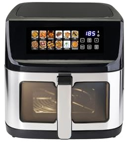 Zephir Friggitrice Ad Aria In Acciaio 11L 1800W, Display LED Touch A Colori, Cestello Con Oblò, 12 Programmi Automatici, Temperatura Fino A 200°, Timer 60 Min