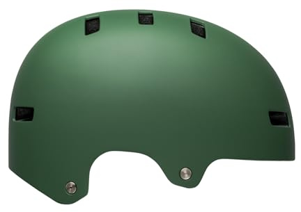 Bell - Local SOLID CE Helme - Erwachsene Unisex - Schutzausrüstung, Fahrradhelm, BMX-Helm, BMX-Schutzhelm, Dunkelgrün, S