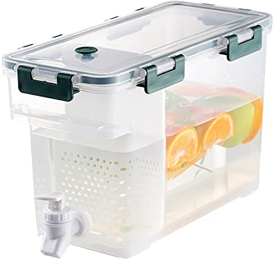 4.6L Wasserspender Matschküche, Wasserspender Mit Großem Fassungsvermögen Und Zapfhahn, Kunststoff Widerstandsfähig Und Langlebig,getränkespender für Partygetränke, Saft, Eistee, Cocktails,Limonade,C