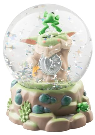 Grupo Erik Star Wars Mandalorian Grogu Baby Yoda Schneekugel Merch | Weihnachten Schneekugel Dekoartikel 8 x 10 x 8 cm - Offizieller Star Wars Fanartikel Geschenke