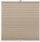 Plissee auf Maß für alle Fenster Montage Glasleiste Blickdicht mit Spannschuh Sonnenschutzrollo Beige Breite: 151-160 cm, Höhe: 101-150 cm