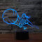 KINGCOO 3D Optische Visualisierung LED Farbwechsel Tisch Nachttischlampen,USB Touch Atmosphäre Schreibtischlampen Stimmungslichter Lampe für Kinderzimmer Decoration Geschenk(Liebe Volleyball)