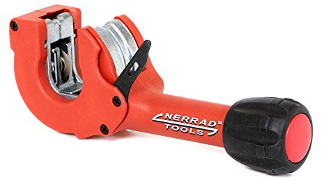 Nerrad outils Nt4023 réglable à cliquet Action en cuivre/inox Tube Cutter, Rouge/noir, 6–23 mm