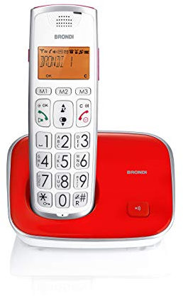 Brondi Bravo Gold Telefono Cordless Rosso